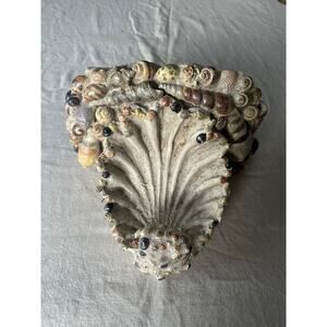 Vintage Shell Sconce seashells Hollywood regency 1999 HPI Beach house display